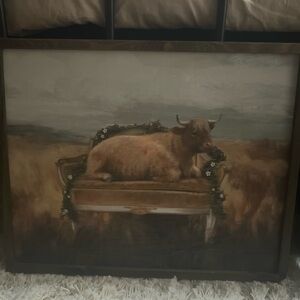 Hobby Lobby Highland Cow Canvas with Earthy Tones